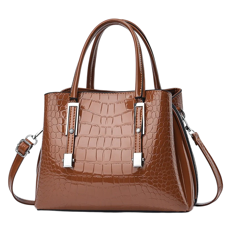 Amoi new crocodile pattern fashion high-end women's bag large capacity handbag ladies shoulder bag messenger bag mom bag