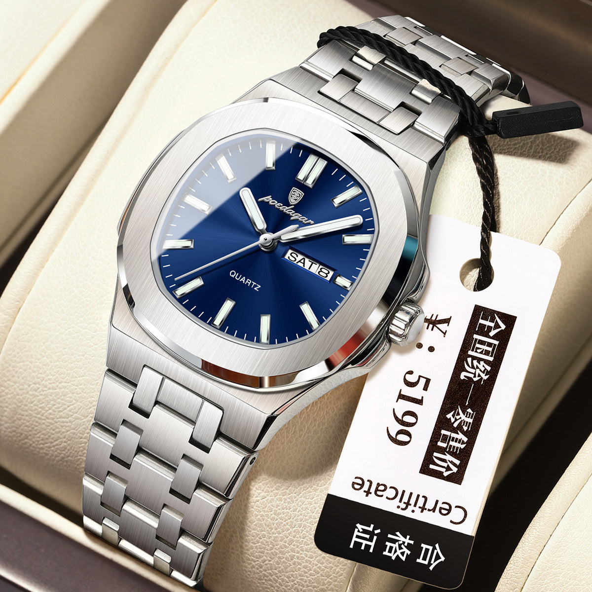 Swiss brand square quartz women's watch, new waterproof and luminous wristwatch, live stream hot-selling item for export, dropshipping available.