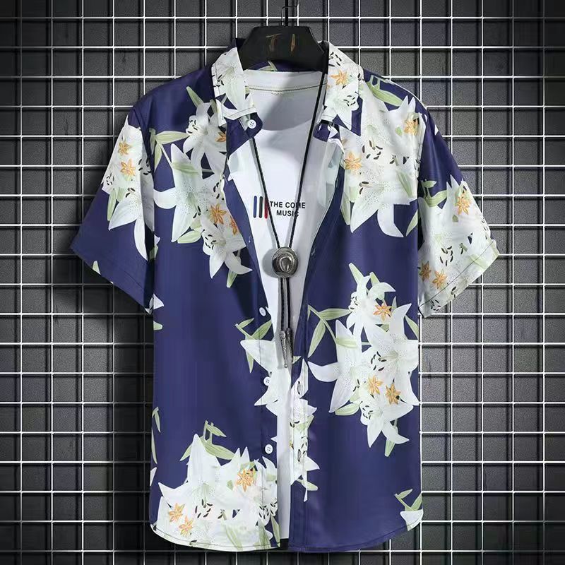 Men's Hawaiian Floral Shirt & Shorts Beach Set | Aladinae
