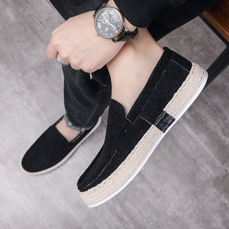 Cloth Shoes Men's Summer Breathable Soft Bottom Handmade Slip-on Old Beijing Fisherman Shoes Casual Fashion Shoes Cross-Border Men's Shoes