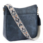 Amazon European and American retro solid color matching shoulder bag messenger bag webbing messenger bag shoulder strap large capacity multifunctional