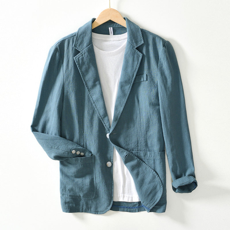Men's 100% Linen Casual Blazer – White | Aladinae