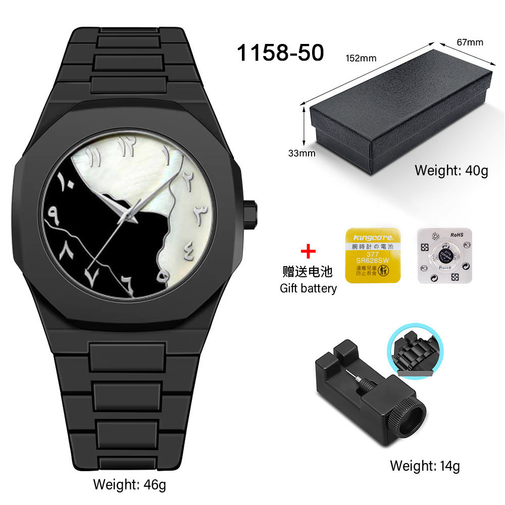SHUAIKE new personality fashion large dial women's watch candy color trend fashion watch decorative color watch