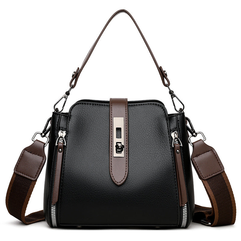 Cross-border niche high-end bucket bag for women 2025 spring new style fashionable all-match handbag trendy shoulder messenger bag