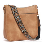 Amazon European and American retro solid color matching shoulder bag messenger bag webbing messenger bag shoulder strap large capacity multifunctional