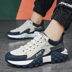 Men's Khaki Thick Sole Casual Sneakers | Aladinae