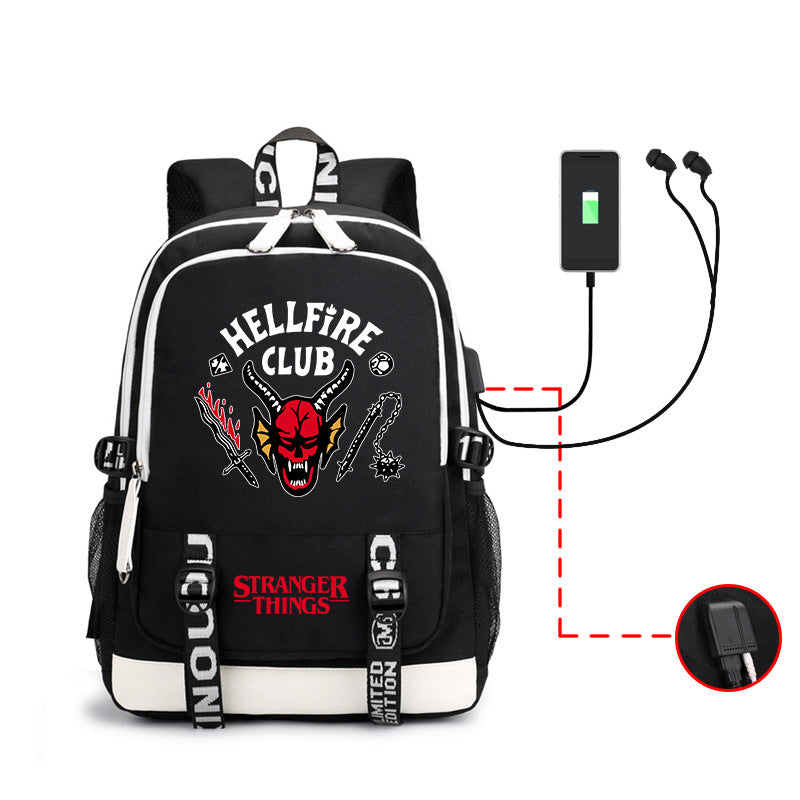 Cross-border Stranger Things Stranger Things4 peripheral backpack student school bag business computer bag