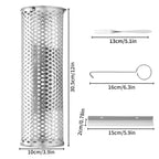Amazon Rolling BBQ Basket Outdoor BBQ Grill Basket 304 Stainless Steel Perforated BBQ Tube BBQ Net