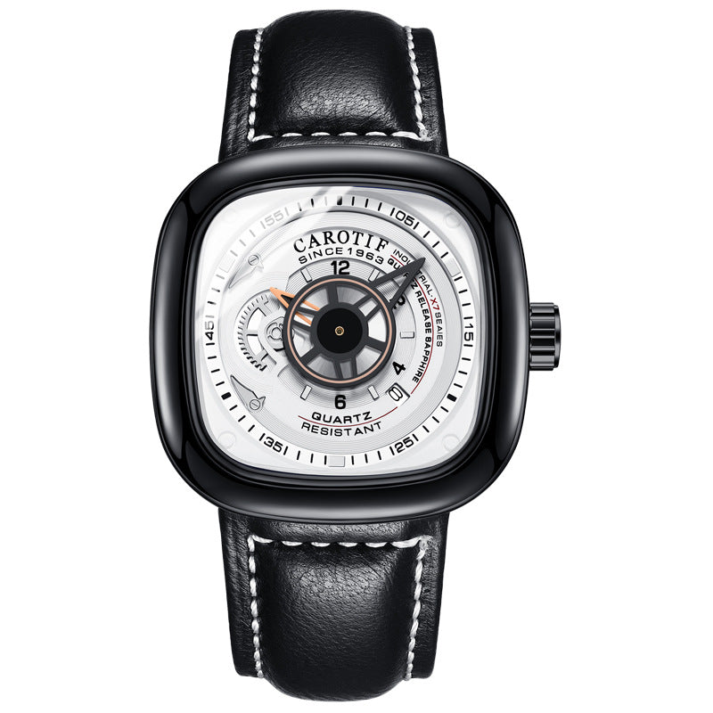 Carrotif Tik Tok watch quartz watch men's watch square dial fashion watch waterproof watch calendar student watch