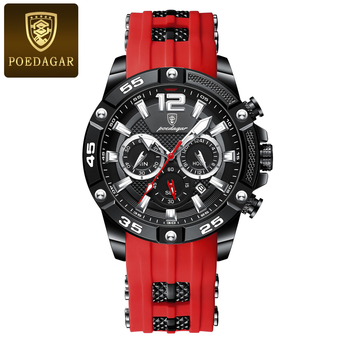 Men's Multi-Function Quartz Watch - Silicone Band