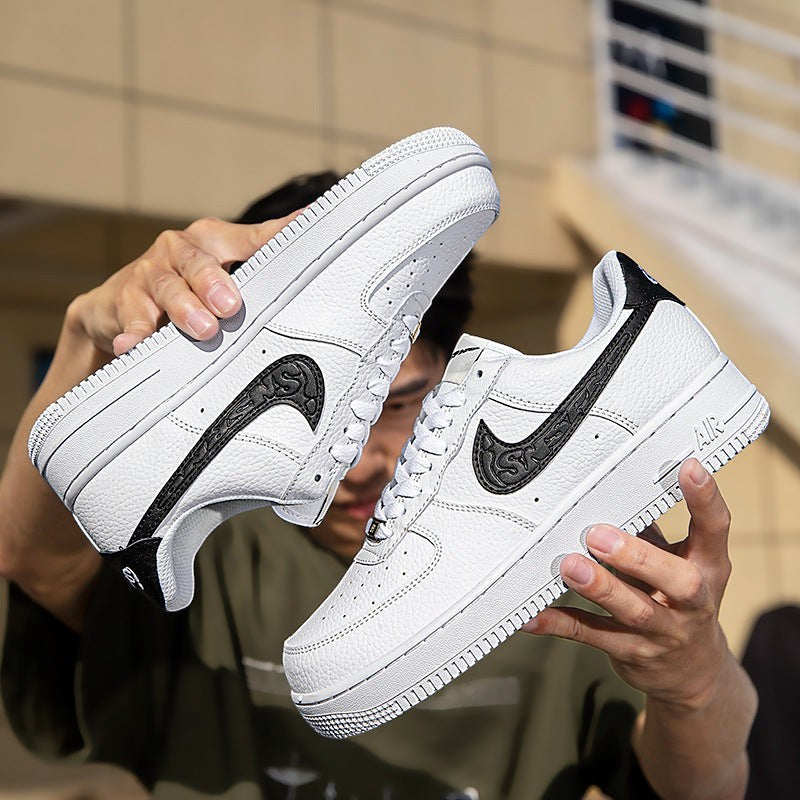 Unisex White Casual Sneakers – Low Top | Aladinae