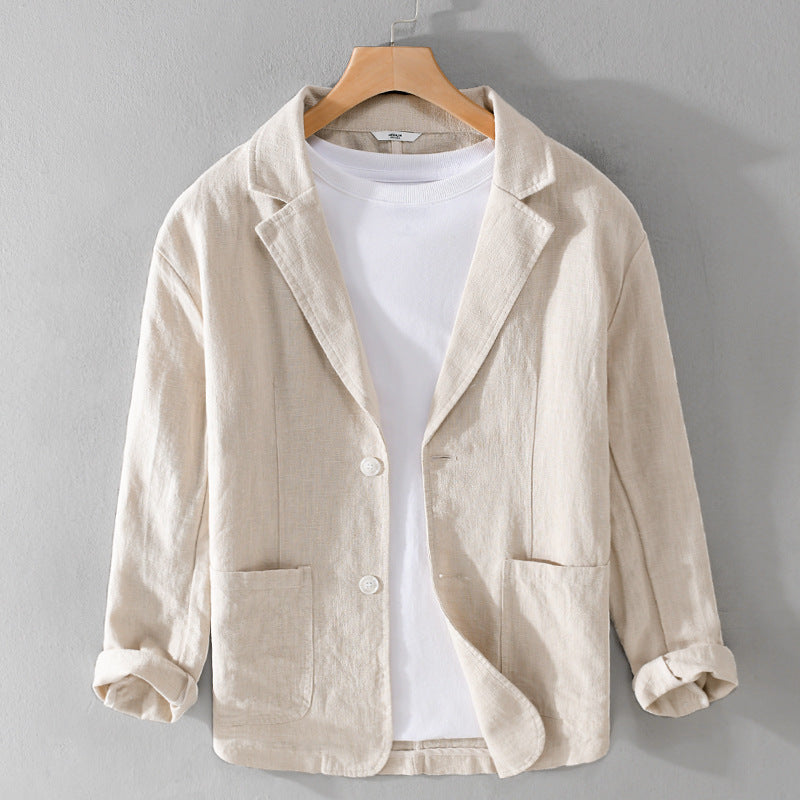 Men's Striped Linen Casual Blazer – Retro | Aladinae