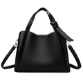 Soft leather women's handbag, 2025 style, basket-style, high-end shoulder bag, crossbody bag, versatile bucket bag.