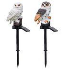 Amazon Solar Animal Statue Ornaments Outdoor Garden Statue Courtyard Landscape Decoration Owl Light Ground Plug