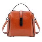 Fashion cowhide bag for women 2024 new style large capacity bucket bag versatile commuting genuine leather shoulder messenger handbag