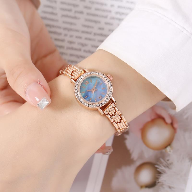 Women's Gold Small Dial Watch - Mother-of-Pearl