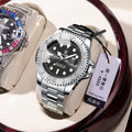 Men's Gray Quartz Watch - Waterproof, Steel Strap