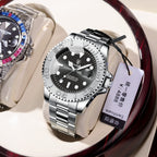 Men's Gray Quartz Watch - Waterproof, Steel Strap