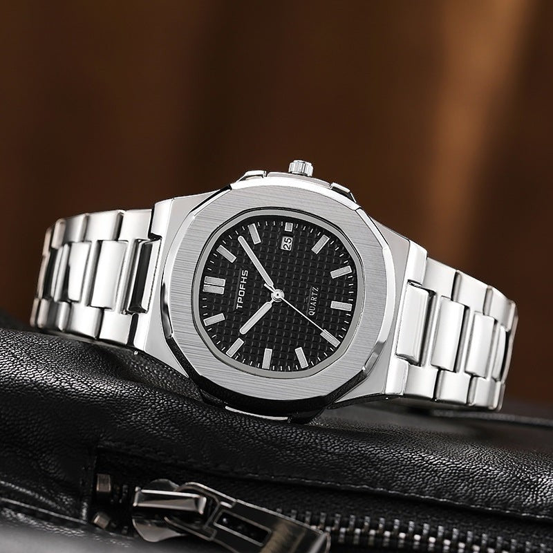 Men's Blue Dual Calendar Steel Watch | Aladinae