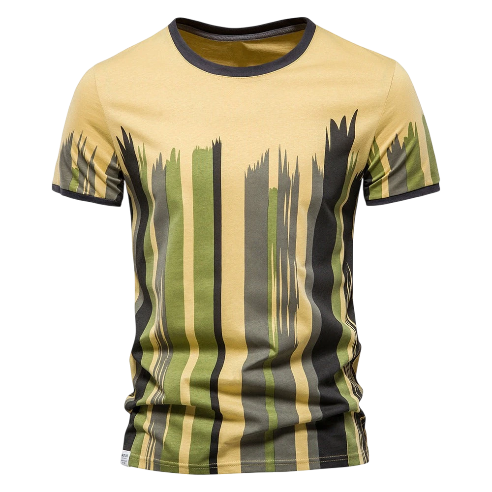 Men's Vertical Stripe 3D Print Casual T-Shirt | Aladinae