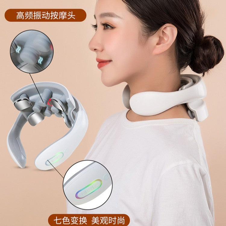 New portable multi-functional neck massager, neck massager, neck protector, heat therapy, vibration neck massager