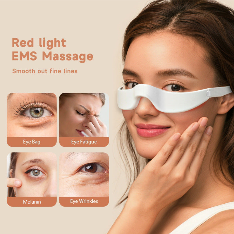 New EMS eye massage microcurrent stimulation beauty device, red light massage lifting eye bag beauty device