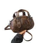 Retro niche trend rivet hand-held bowling bag female 2025 spring new high-end hot girl messenger bag