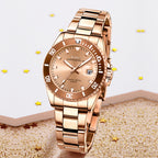 BIDEN Women's Purple Dial Quartz Watch | Aladinae