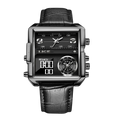 LIGE new electronic quartz dual display watch men's waterproof watch multi-function electronic watch quartz watch