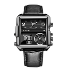 LIGE new electronic quartz dual display watch men's waterproof watch multi-function electronic watch quartz watch
