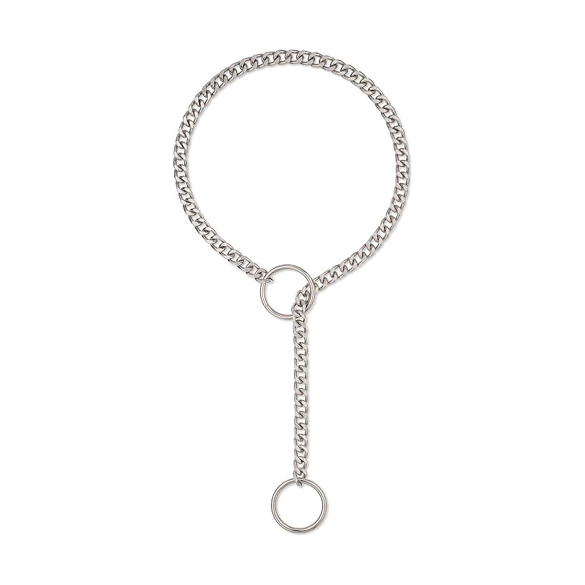 Amazon Style Wide Y Ring Sliding Chain Necklace Handmade Punk Cuban Stainless steel Chain Necklace