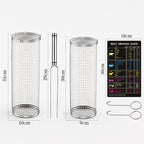 Amazon Rolling BBQ Basket Outdoor BBQ Grill Basket 304 Stainless Steel Perforated BBQ Tube BBQ Net