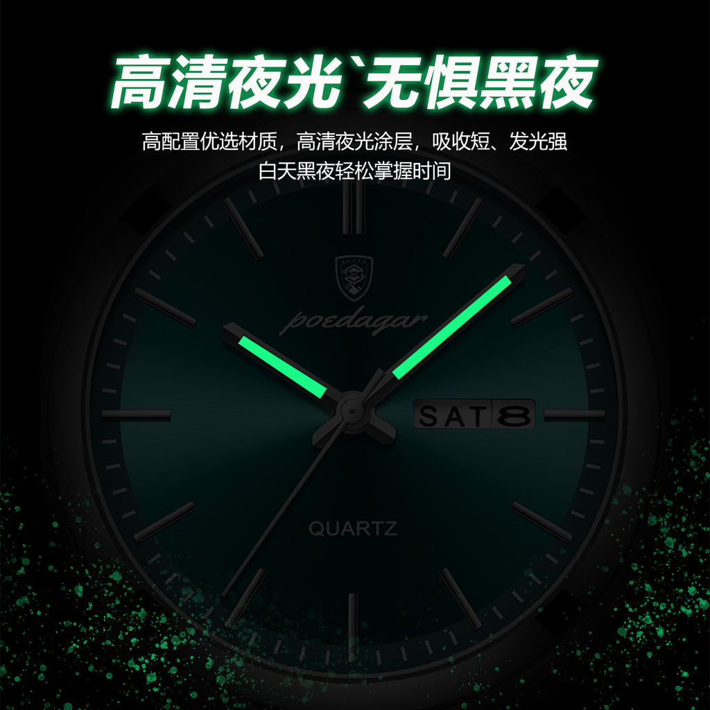 Men's Ultra-Thin Quartz Watch - Waterproof, Luminous