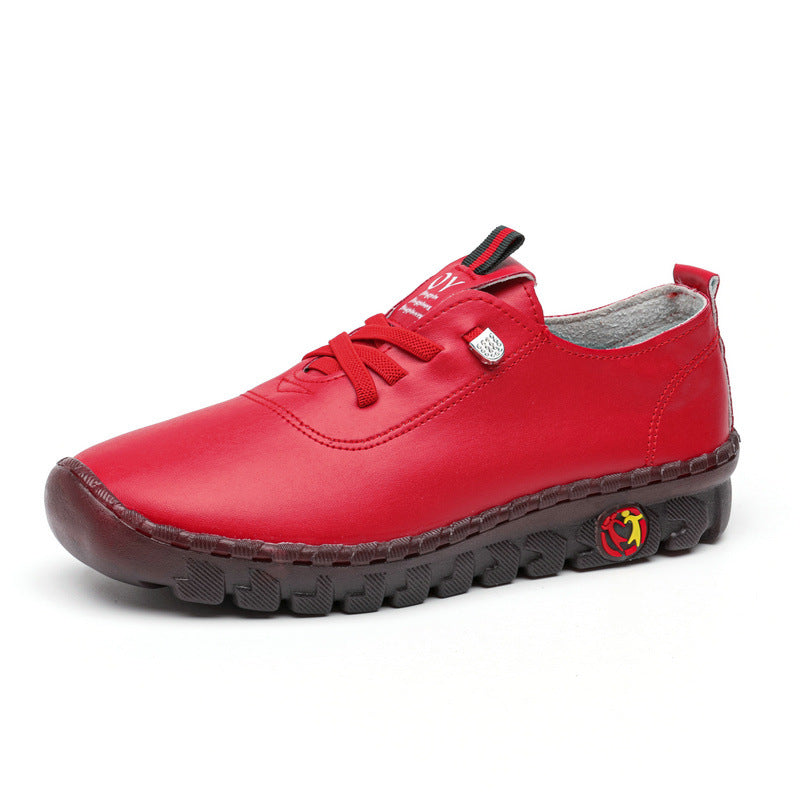 Cross-border explosive style handmade tendon soft sole mother shoes women's 2022 spring and summer new independent station flat single shoes casual shoes