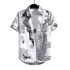 Unisex Cuban Collar Floral Print Shirt – Retro | Aladinae