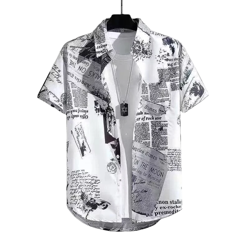 Unisex Cuban Collar Floral Print Shirt – Retro | Aladinae