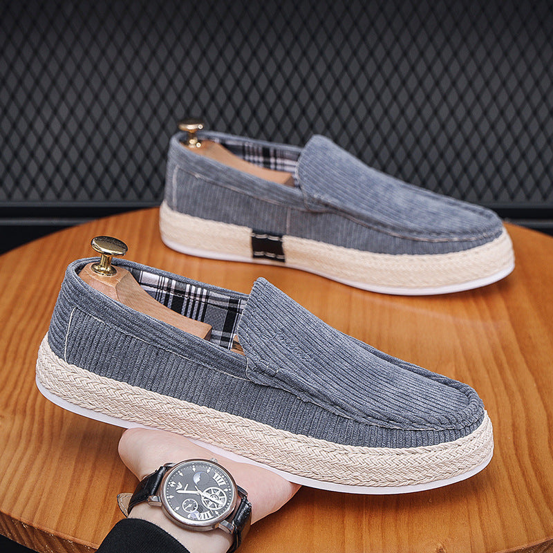 Cloth Shoes Men's Summer Breathable Soft Bottom Handmade Slip-on Old Beijing Fisherman Shoes Casual Fashion Shoes Cross-Border Men's Shoes
