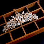 Bridal crown high-end rhinestone European-style gold handmade crown tiara hair accessories birthday party wedding headband jewelry