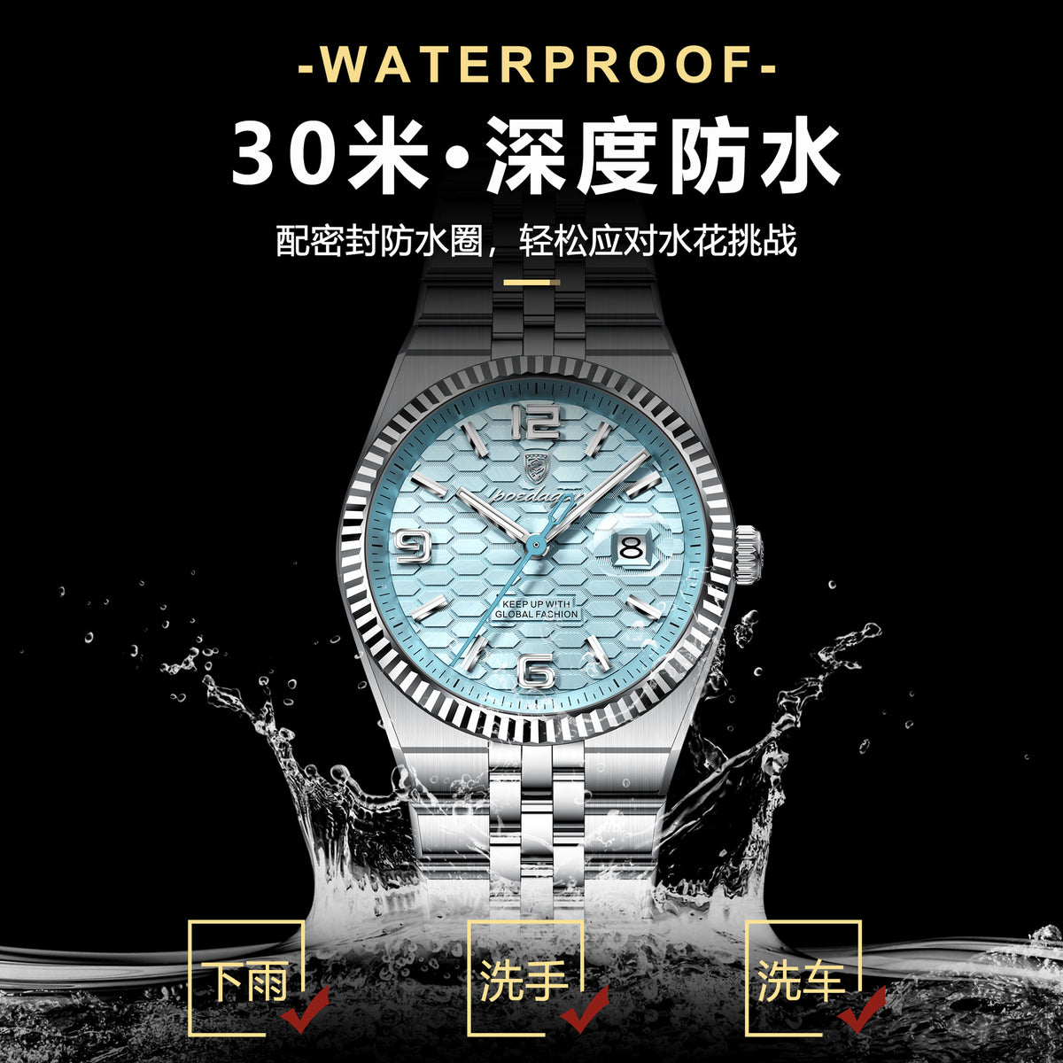 Women's Waterproof Quartz Watch - Luminous Calendar