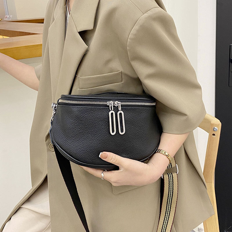 Genuine Leather Saddle Bag