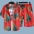 Men's Hawaiian Floral Shirt & Shorts Beach Set | Aladinae