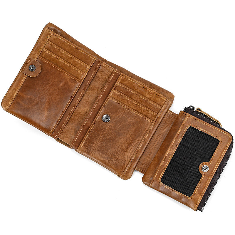 Men's RFID Genuine Leather Multi-Card Wallet | Aladinae