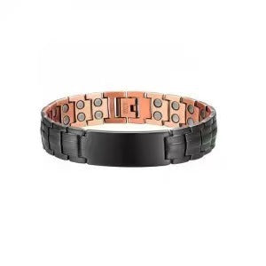 Amazon Hot Selling European and American Cross-Border Twill Antique Red Copper Men's Bracelet, Three Rows of Magnets Bracelet Wholesale