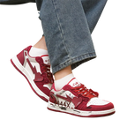 Unisex Retro Red Graffiti Print Sneakers | Aladinae