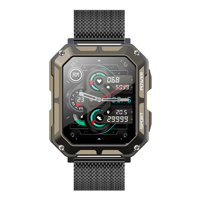 Men & Women's Bluetooth Smart Watch - Waterproof, Square Dial
