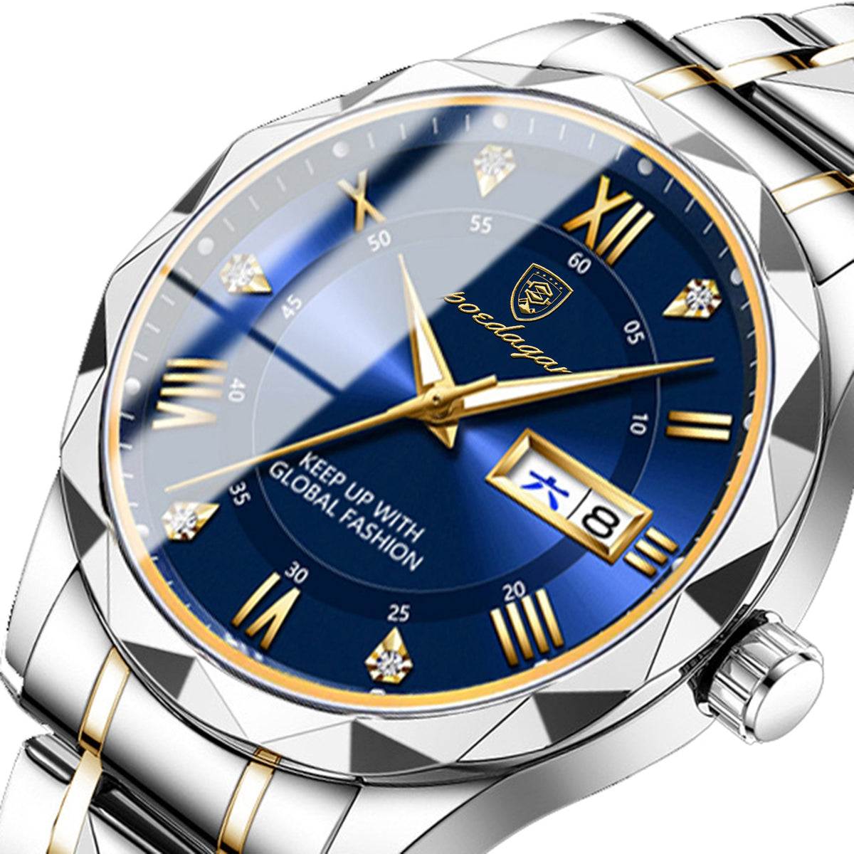 Men's Dual Calendar Luminous Quartz Watch - Waterproof