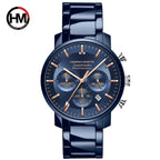 Men's Black Multi-Hand Quartz Watch - Waterproof, Calendar