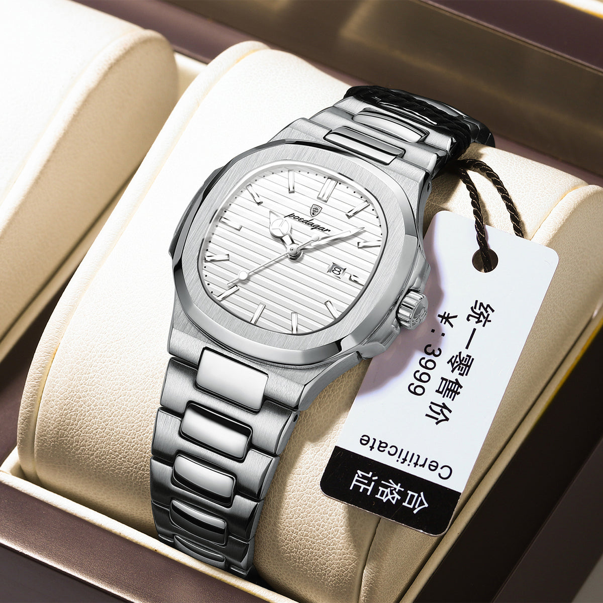 Women's Gold Blue Quartz Watch - Steel Band, Waterproof