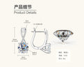 Cross-border new fashion versatile moissanite diamond earrings earrings for women high-end S925 sterling silver earrings wholesale ear buckles