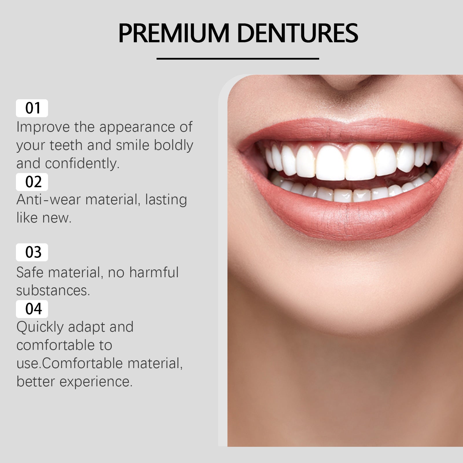 ORALHOE dental prostheses enhance the beauty of your smile. These prostheses allow you to smile freely.